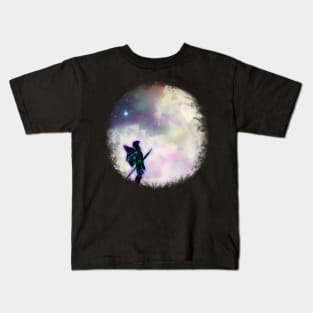 Warrior Staring At The Clouds Kids T-Shirt